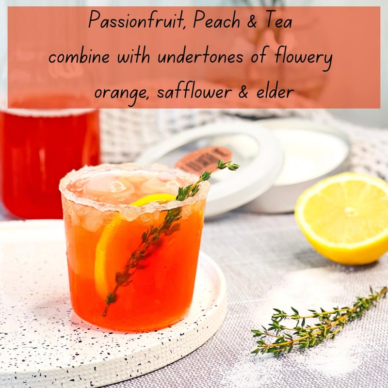 MixCraft Spirit Infusion Kit - Premium Craft Cocktail & Mocktail Mixer, Glass Bottle, Collapsible Funnel, Flavor Pouch & Recipe, Passion Peach Tea - Image 2